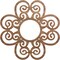 Ekena Millwork Cohen Wood Fretwork Pierced Ceiling Medallion, Walnut, 28"OD x 9 5/8"ID x 1/4"T CMWP28X28X0250COWA - alternate 1